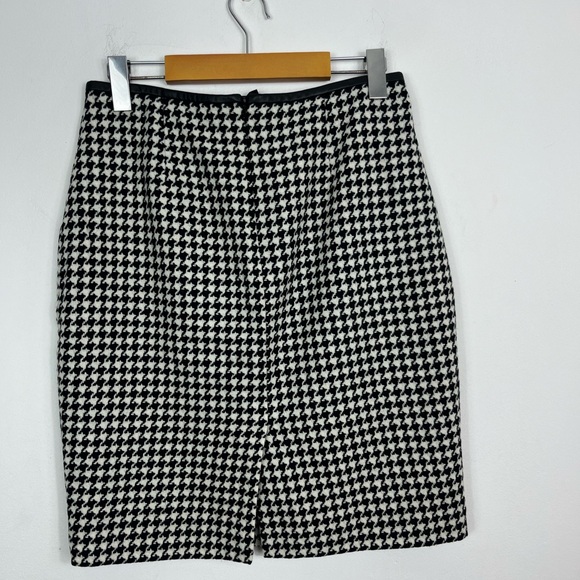 Brooks Brothers Wool Houndstooth Pencil Skirt Sz 2 - Picture 2 of 10
